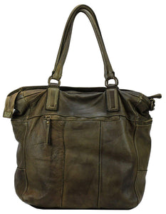 BZNA Bag Boney verde Italy Designer Damen Handtasche Ledertasche Schultertasche Tasche Leder Shopper Neu