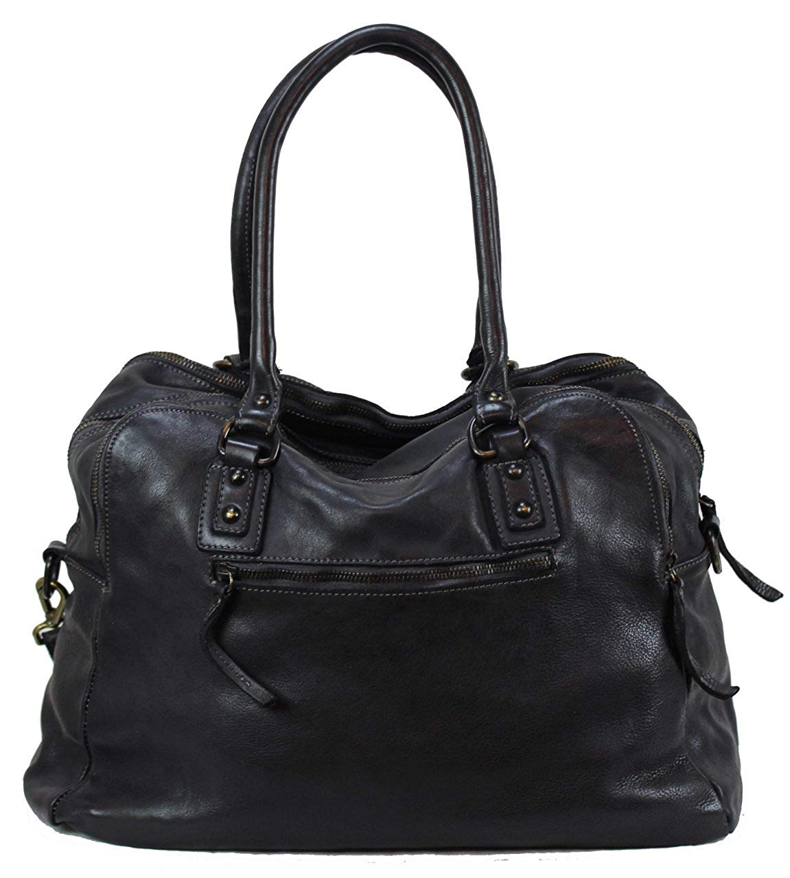BZNA Bag Lue nero Italy Designer Messenger Damen Handtasche Schultertasche Tasche Leder Shopper Neu