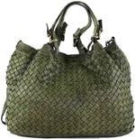 Load image into Gallery viewer, BZNA Bag Fina small grün Lederfarben Italy Designer Damen Handtasche Schultertasche Tasche Schafsleder Shopper Neu
