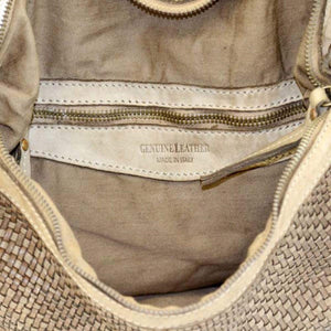 BZNA Bag Emilia beige Italy Designer Damen Handtasche Schultertasche Tasche Leder Shopper Neu