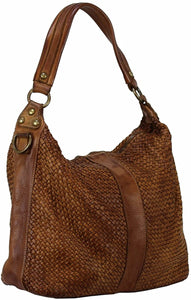 BZNA Bag Rebeca cognac Italy Designer Damen Handtasche Schultertasche Tasche Leder Shopper Neu