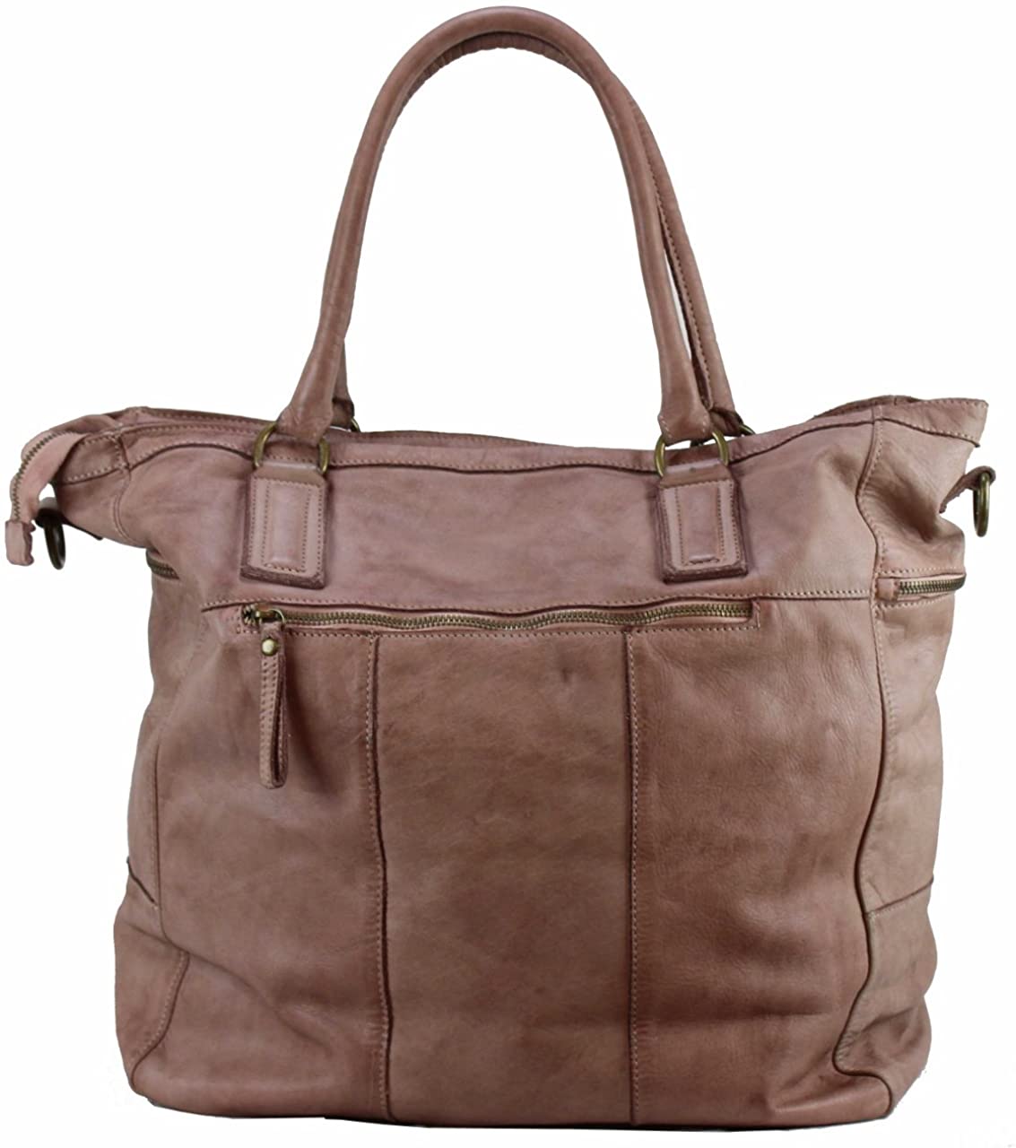 BZNA Bag Boney rosa Italy Designer Damen Handtasche Schultertasche Tasche Leder Shopper Neu