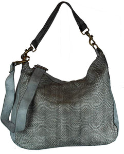 BZNA Bag Emilia blau Italy Designer Damen Handtasche Schultertasche Tasche Leder Shopper Neu