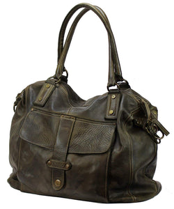 BZNA Bag Viola verde Italy Designer Damen Handtasche Schultertasche Tasche Leder Shopper Neu