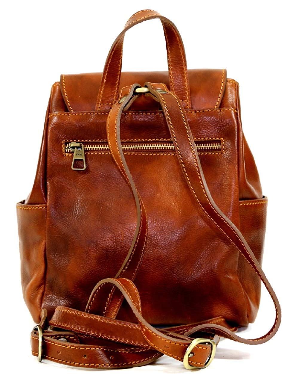 BZNA Firenze Amy cognac Backpacker vegetable plant tanned leather italy handmade Florence Designer Ladies Handbag Shoulder Bag New