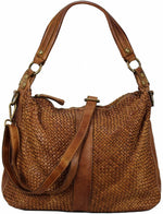 Load image into Gallery viewer, BZNA Bag Rebeca cognac Italy Designer Damen Handtasche Schultertasche Tasche Leder Shopper Neu
