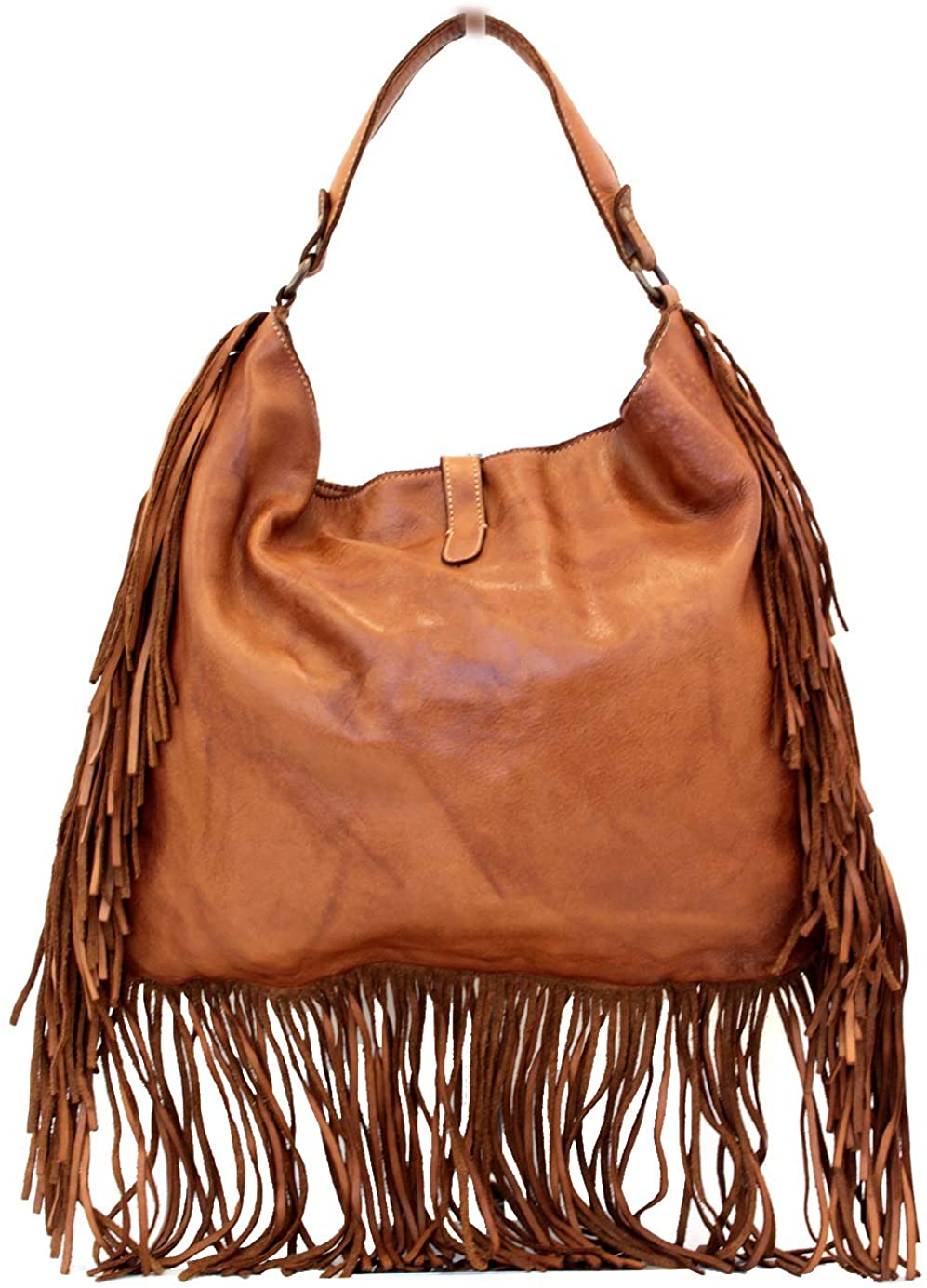 BZNA Bag Napoli Braun Italy Designer Damen Handtasche Ledertasche Schultertasche Tasche Leder Shopper Neu
