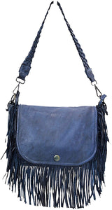 BZNA Bag Bari blau Italy Designer Damen Handtasche Ledertasche Schultertasche Tasche Leder Shopper Neu