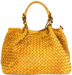 Load image into Gallery viewer, BZNA Bag Fina small gelb Lederfarben Italy Designer Damen Handtasche Schultertasche Tasche Schafsleder Shopper Neu
