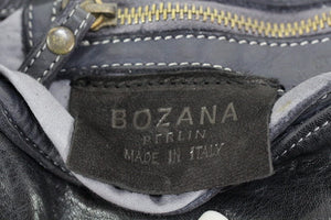BOZANA Bag Luna nero Italy Designer Clutch Umhängetasche Ledertasche Damen Handtasche Schultertasche Tasche Leder Shopper Neu
