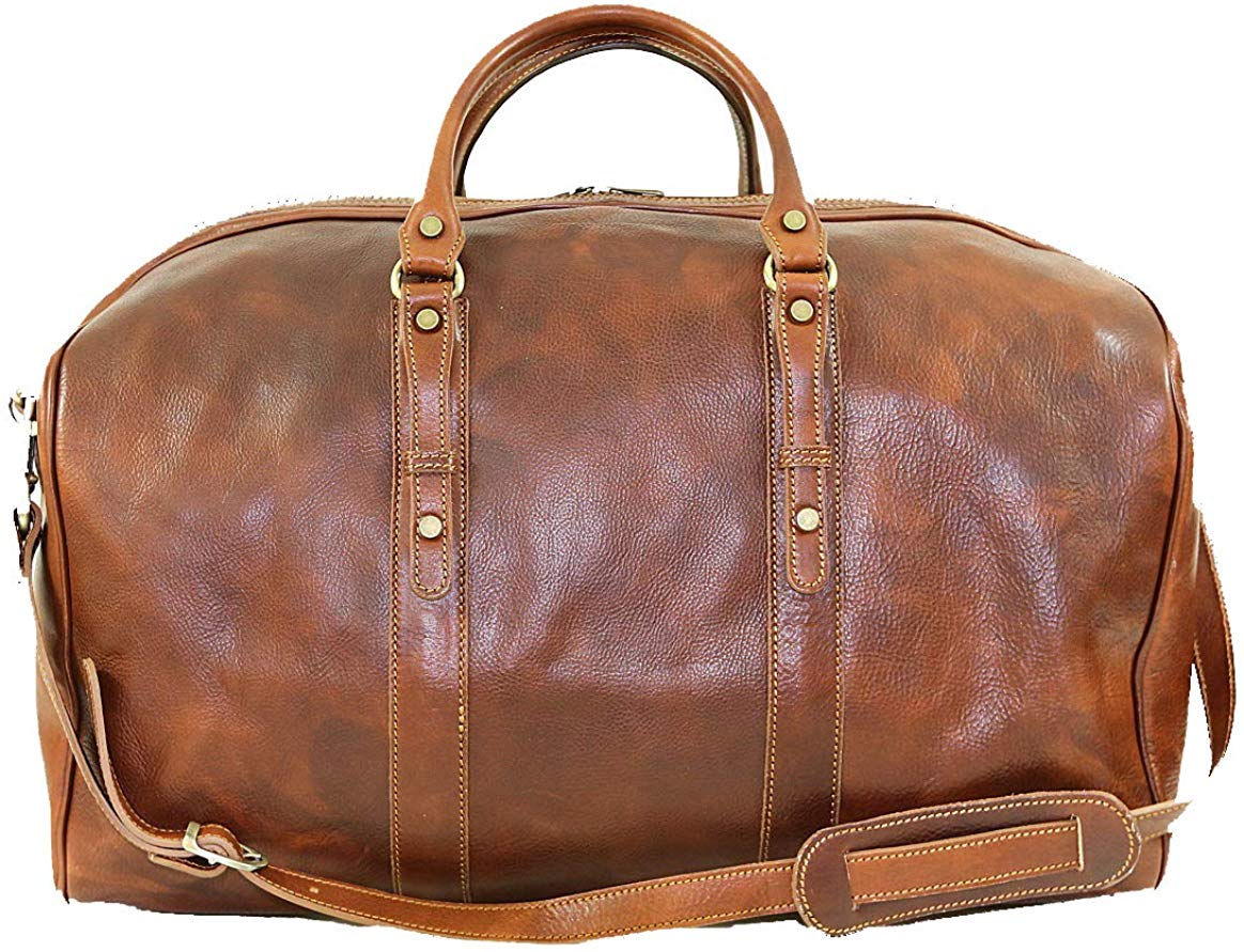 BZNA Firenze Bag Nicola Medio cognac Weekender Reisetasche Business Bag Italy Handtasche Tasche Leder Neu