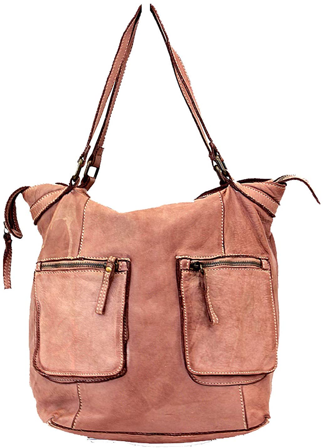 BZNA Bag Allegra rosa Italy Designer Damen Handtasche Schultertasche Tasche Leder Shopper Neu