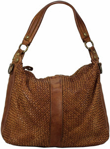 BZNA Bag Rebeca cognac Italy Designer Damen Handtasche Schultertasche Tasche Leder Shopper Neu