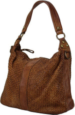 Load image into Gallery viewer, BZNA Bag Rebeca cognac Italy Designer Damen Handtasche Schultertasche Tasche Leder Shopper Neu

