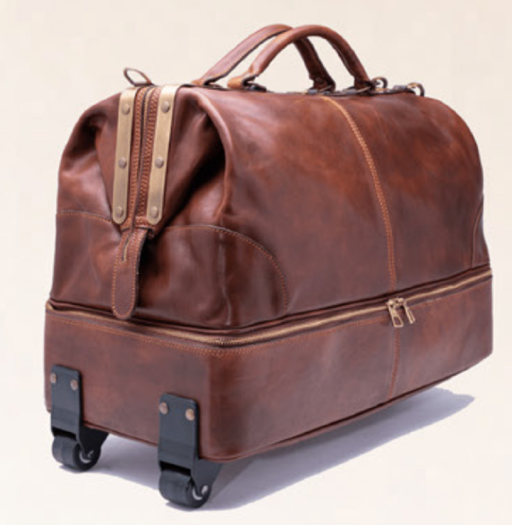 BZNA Firenze Bag David cognac Trolley Weekender Rollkoffer Reisetasche Business Bag Italy Handtasche Ledertasche