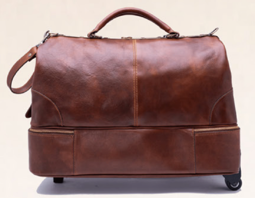 BZNA Firenze Bag David cognac Trolley Weekender Rollkoffer Reisetasche Business Bag Italy Handtasche Ledertasche