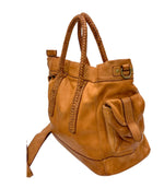 Load image into Gallery viewer, BZNA Bag Renata Cognac Italy Designer Damen Ledertasche Handtasche
