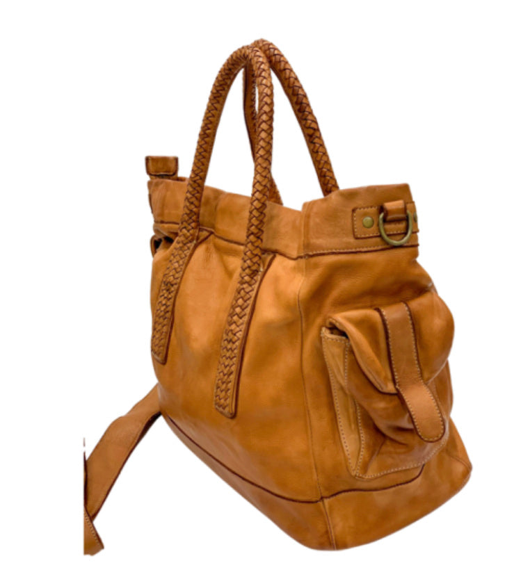 BZNA Bag Renata Gelb Italy Designer Damen Ledertasche Handtasche