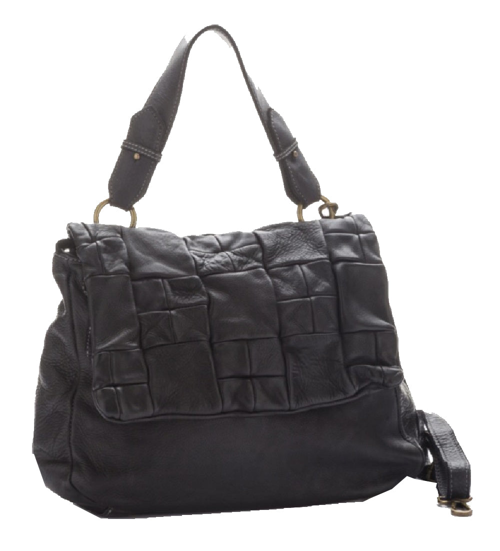 BZNA Bag Yasmin schwarz Italy Designer Messenger Damen Handtasche Schultertasche