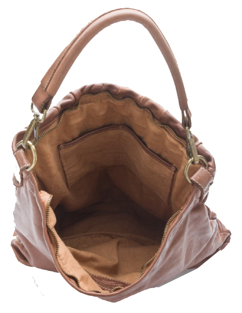 BZNA Bag Santino braun Italy Designer Damen Handtasche Schultertasche Tasche