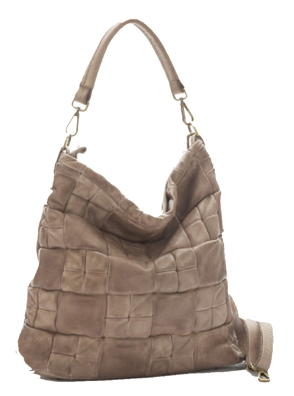 BZNA Bag Santino taupe Italy Designer Damen Handtasche Schultertasche Tasche