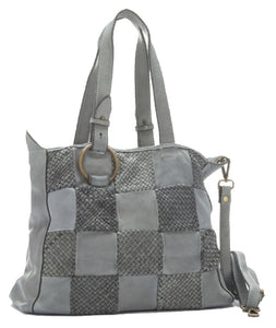 BZNA Bag Belva grau Italy Designer Damen Handtasche Schultertasche Tasche